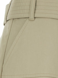 Burberry Women 'Heather' Beige Skirt With Asymmetrical Design And Lining With Check Motif In Cotton For Women