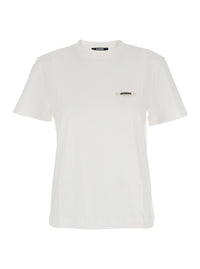 Jacquemus Women T-Shirt Le Tshirt Gros Grain Mc With Short Sleeves And White Cotton Unisex