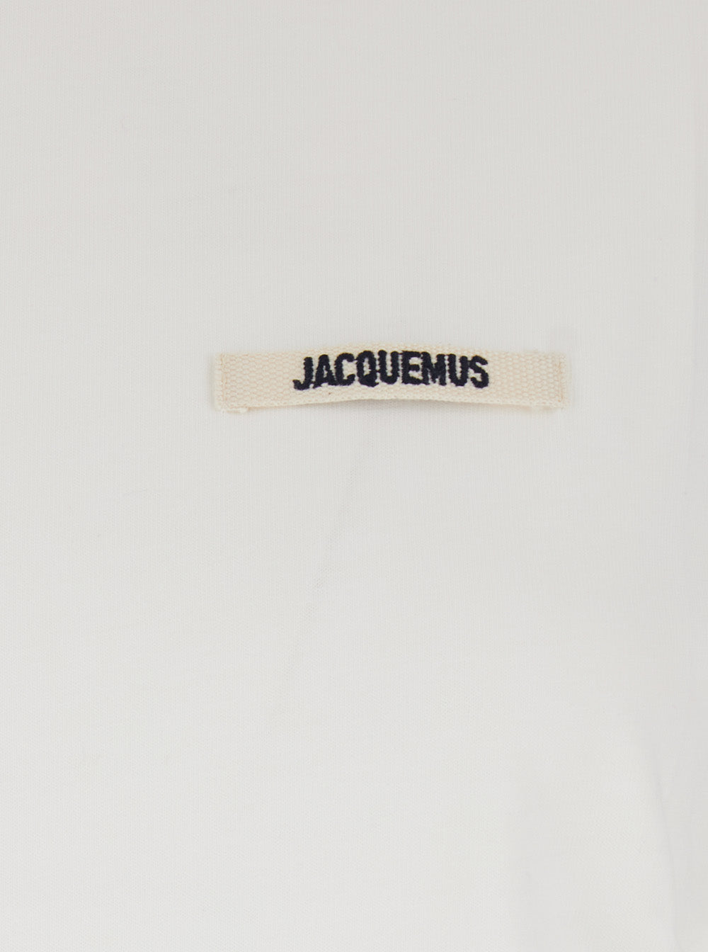 Jacquemus Women T-Shirt Le Tshirt Gros Grain Mc With Short Sleeves And White Cotton Unisex