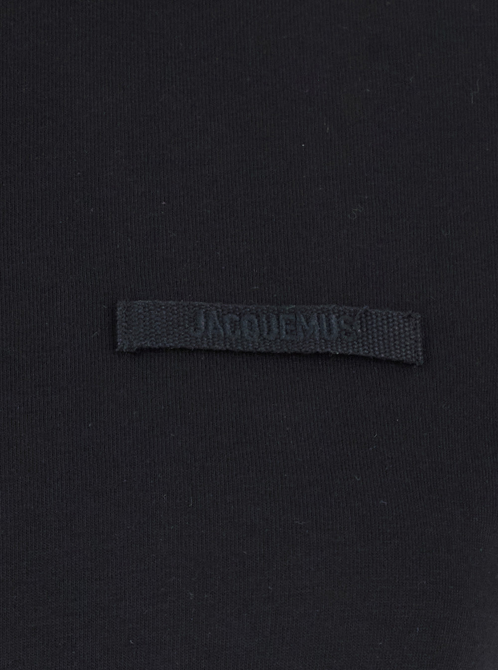 Jacquemus Women Le Tshirt Gros Grain Mc Is A Unisex Black Cotton T-Shirt With Short Sleeves