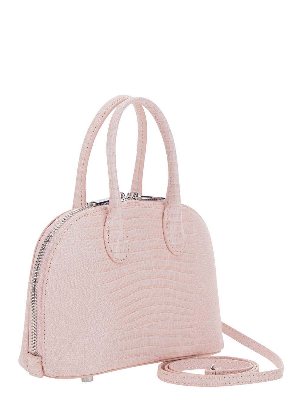 SELF-PORTRAIT Self-Portrait Women Pink Mini Bag With Adjustable And Removable Shoulder Strap And Lizard Effect In Leather For Women