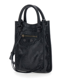 BALENCIAGA Balenciaga Women 'Le City' Black  Shoulder Bag With Adjustable And Removable Strap And Zip Pocket On The Front In Leather For Women