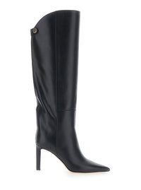 Jimmy Choo Women 'Alizze' Black Boots With High Stiletto Heel In Leather For Women