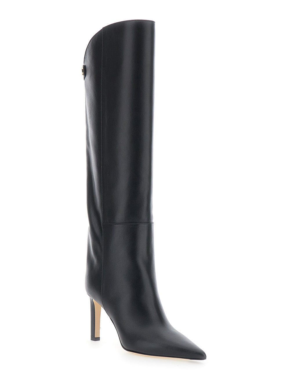 Jimmy Choo Women 'Alizze' Black Boots With High Stiletto Heel In Leather For Women