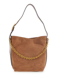 MICHAEL MICHAEL KORS Michael Michael Kors Women Brown Shoulder Bag With Chain Detail And Logo Lettering On The Front In Suede For Women