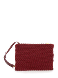 Naghedi Women 'Soho' Red Medium Crossbody Bag With Adjustable And Removable Strap And Intreccio Motif In Eco-Leather For Women
