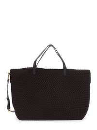 Naghedi Women 'Geneva' Brown Tote Bag With Adjustable And Removable Strap And Intreccio Motif In Ecoleather For Women