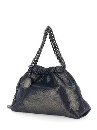 Stella Mccartney Women 'Falabella' Blue Crossbody Bag With Drawstring Closure And Chain Strap In Ecoleather For Women