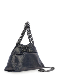 Stella Mccartney Women 'Falabella' Blue Crossbody Bag With Drawstring Closure And Chain Strap In Ecoleather For Women