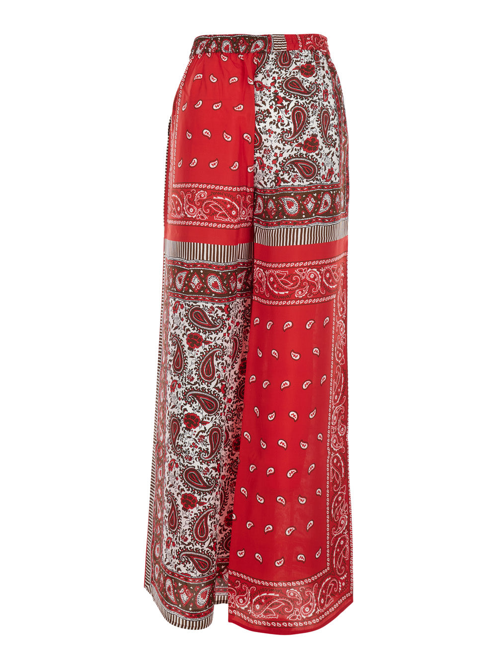 P.A.R.O.S.H. P.A.R.O.S.H. Women Red Pants With Elasticated Waist And Bandana Print In Fabric For Women