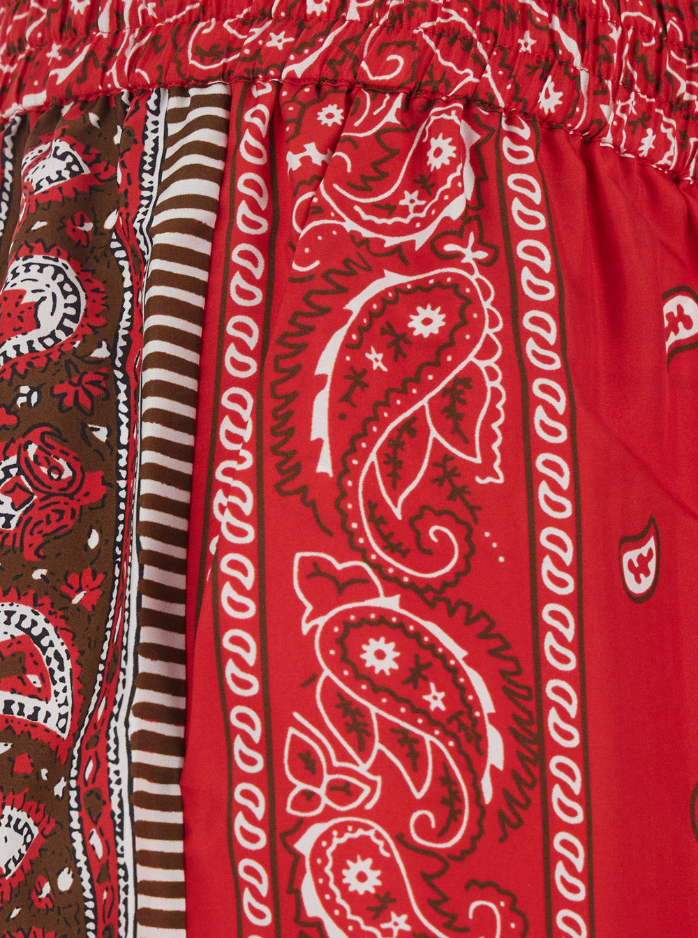 P.A.R.O.S.H. P.A.R.O.S.H. Women Red Pants With Elasticated Waist And Bandana Print In Fabric For Women