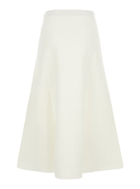 P.A.R.O.S.H. Women Beige Flared Skirt In Knit Fabric For Women