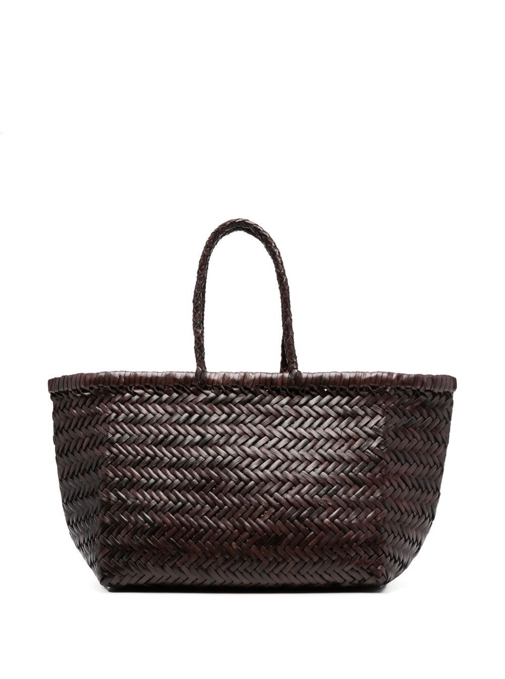 Dragon Diffusion Women Handbag 'Bamboo Triple Jump Small' With Three Jump Design In Brown Leather For Women