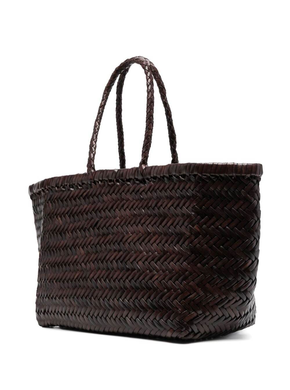 Dragon Diffusion Women Handbag 'Bamboo Triple Jump Small' With Three Jump Design In Brown Leather For Women