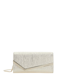 JIMMY CHOO Jimmy Choo Women 'Emmie' Metallic Colored Pouch With Chain Shoulder Strap In Leather Blend For Women