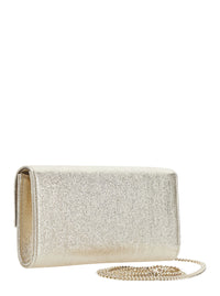 JIMMY CHOO Jimmy Choo Women 'Emmie' Metallic Colored Pouch With Chain Shoulder Strap In Leather Blend For Women