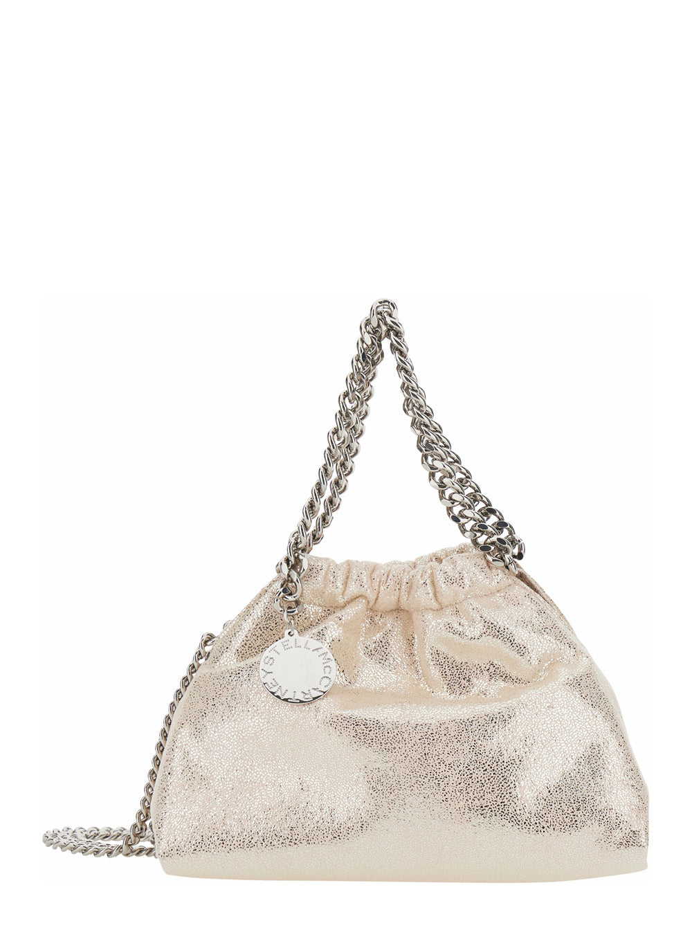 Stella Mccartney Women 'Falabella' Pink Crossbody Bag With Drawstring Closure And Chain Strap In Ecoleather For Women