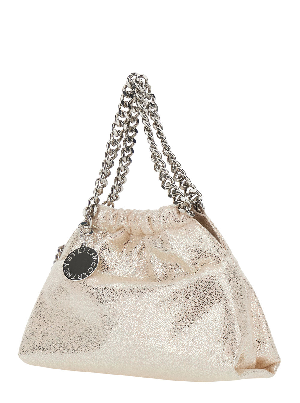 Stella Mccartney Women 'Falabella' Pink Crossbody Bag With Drawstring Closure And Chain Strap In Ecoleather For Women