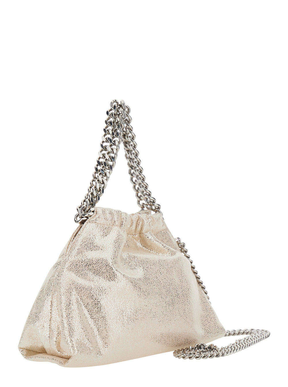 Stella Mccartney Women 'Falabella' Pink Crossbody Bag With Drawstring Closure And Chain Strap In Ecoleather For Women