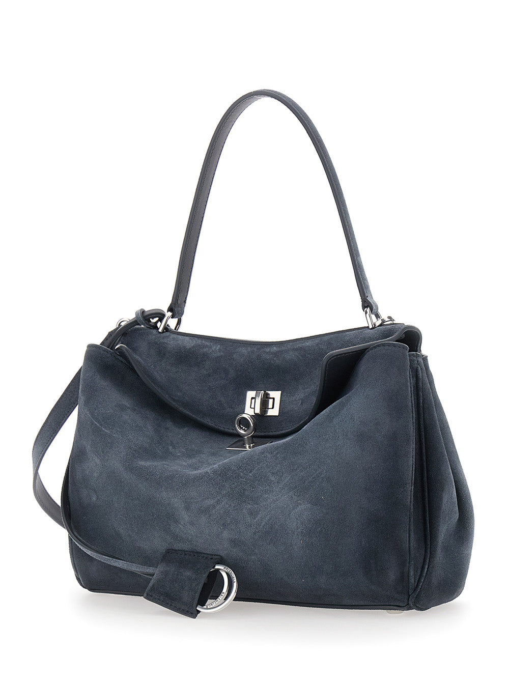 BALENCIAGA Balenciaga Women 'Rodeo' Gray Shoulder Bag With Adjustable And Removable Strap In Suede For Women
