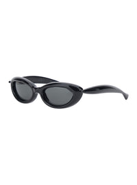 Bottega Veneta Women Black Sunglasses With Cat Eye Design And Thick Frame In Plastic For Women