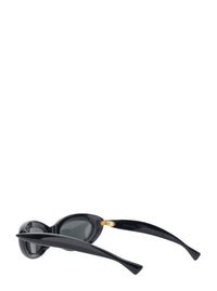 Bottega Veneta Women Black Sunglasses With Cat Eye Design And Thick Frame In Plastic For Women
