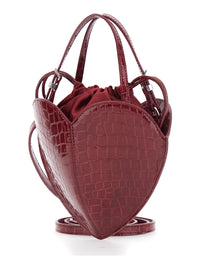 ROTATE Rotate Women Red Handbag With Heart Silhouette And Adjustable Shoulder Strap In Leather For Women