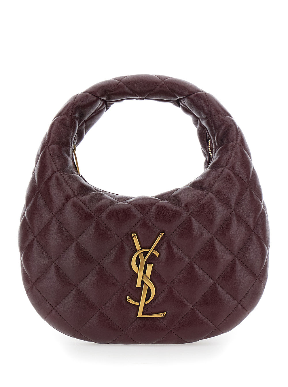 SAINT LAURENT Saint Laurent Women 'Icarino' Bordeaux Handbag With Cassandre Plate On Front And Quilted Design In Leather Woman