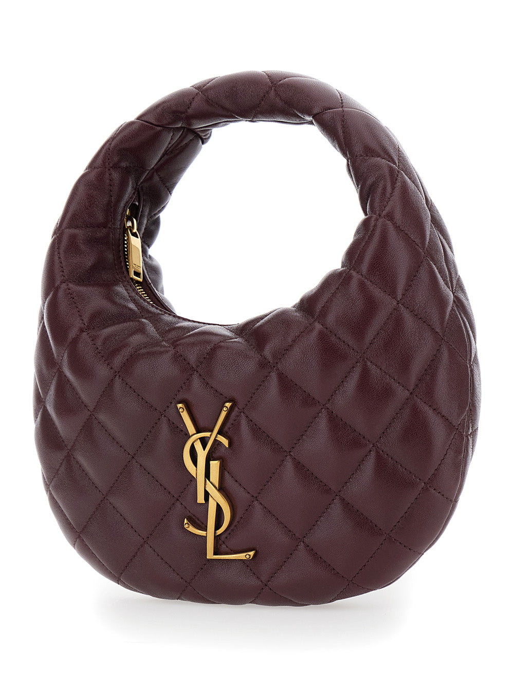 SAINT LAURENT Saint Laurent Women 'Icarino' Bordeaux Handbag With Cassandre Plate On Front And Quilted Design In Leather Woman