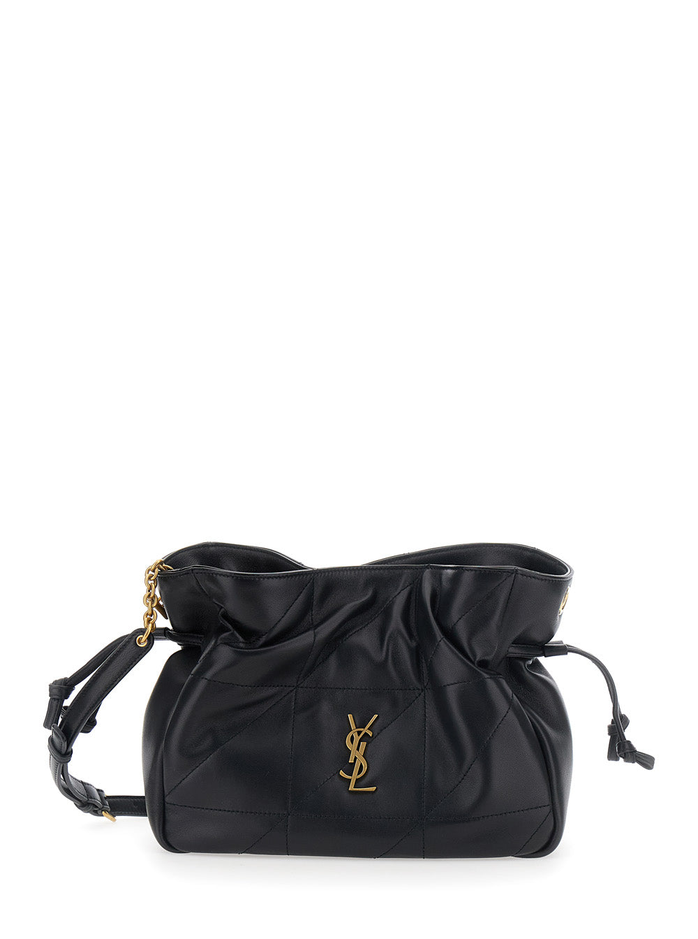 SAINT LAURENT Saint Laurent Women 'Jamie' Black Crossbody Bag With Cassandre And Chain Strap In Leather For Women