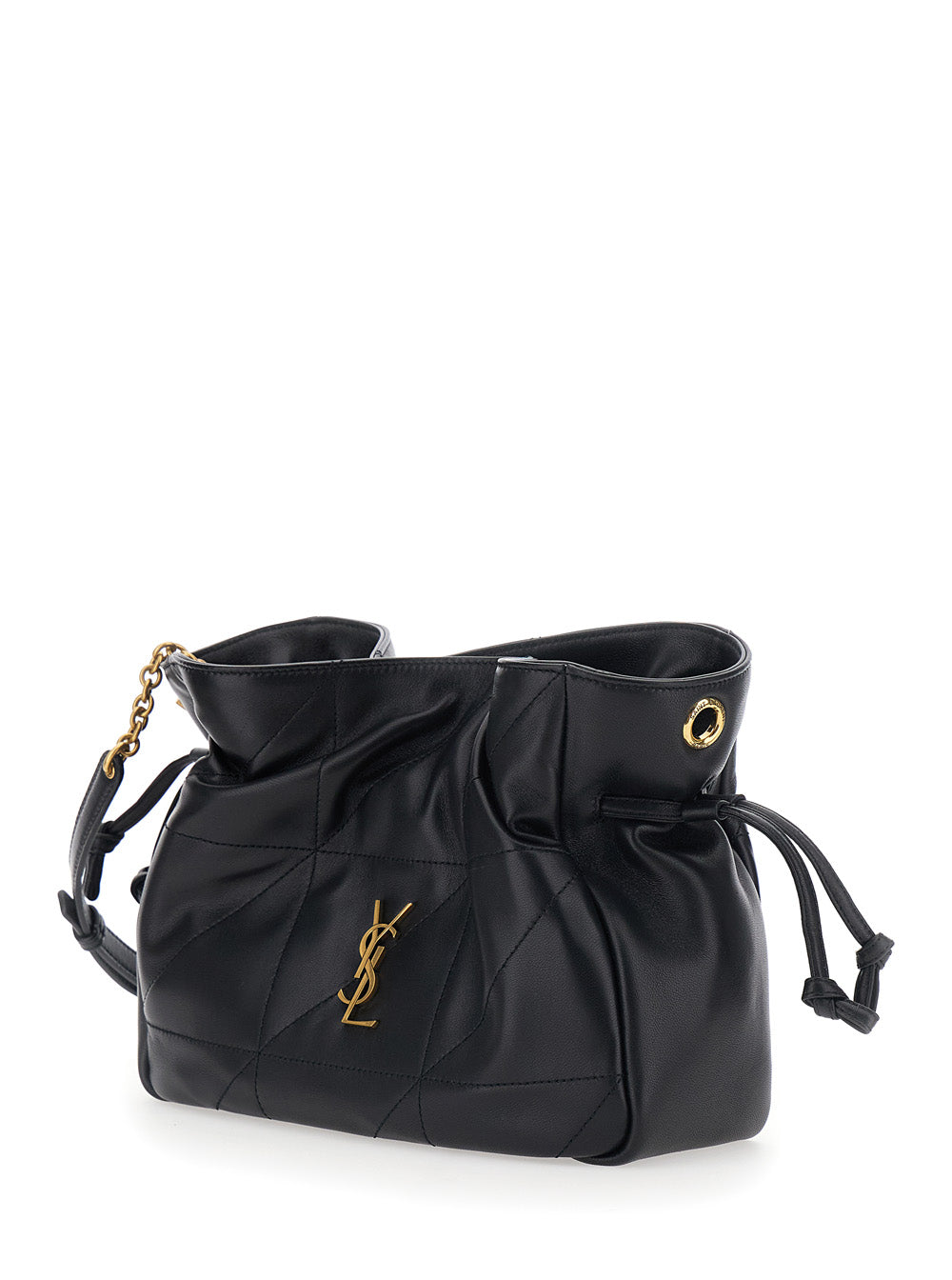 SAINT LAURENT Saint Laurent Women 'Jamie' Black Crossbody Bag With Cassandre And Chain Strap In Leather For Women