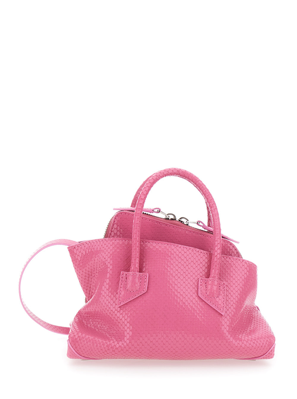 The Attico Women 'La Passeggiata' Pink Mini Bag With Two Top Handles In Leather For Women