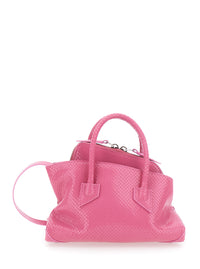 The Attico Women 'La Passeggiata' Pink Mini Bag With Two Top Handles In Leather For Women