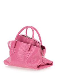 The Attico Women 'La Passeggiata' Pink Mini Bag With Two Top Handles In Leather For Women