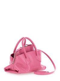 The Attico Women 'La Passeggiata' Pink Mini Bag With Two Top Handles In Leather For Women