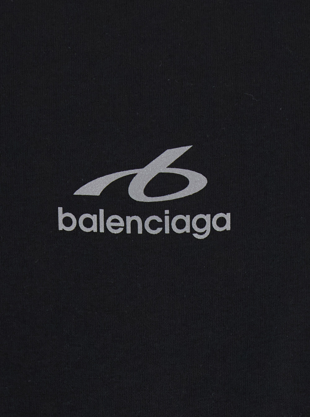 Balenciaga Men Black Crew Neck T-Shirt With Logo Lettering On Front And Back In Cotton For Men
