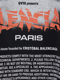 Balenciaga Men Black Crew Neck T-Shirt With Maxi Logo Print On The Front In Cotton For Men