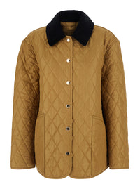 Burberry Women 'Dranefeld' Beige Jacket With Logo Lettering On The Front In Tech Fabric Women