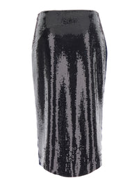 Tom Ford Women Blue Skirt With All-Over Sequins In Stretch Tech Fabric For Women