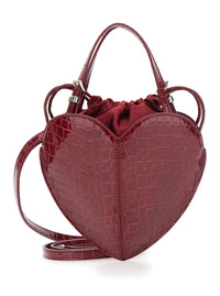 ROTATE Rotate Women Red Handbag With Heart Silhouette And Adjustable Shoulder Strap In Leather For Women