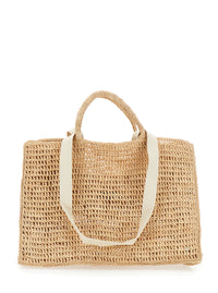 HELEN KAMINSKI Helen Kaminski Women 'Anika' Beige Handbag With Crochet Motif In Raffia For Women