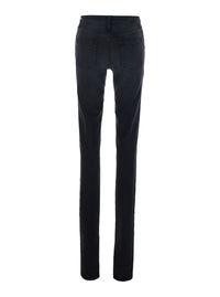 GUCCI Gucci Women Black Mid-Rise Jeans With Split Hems In  Denim For Women
