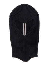 RICK OWENS Rick Owens Men 'Porterville Skull' Black Hat With Balaclava Design In Cashmere And Wool Men