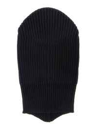 RICK OWENS Rick Owens Men 'Porterville Skull' Black Hat With Balaclava Design In Cashmere And Wool Men