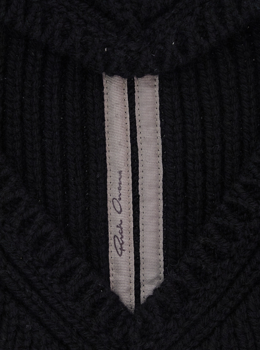 RICK OWENS Rick Owens Men 'Porterville Skull' Black Hat With Balaclava Design In Cashmere And Wool Men