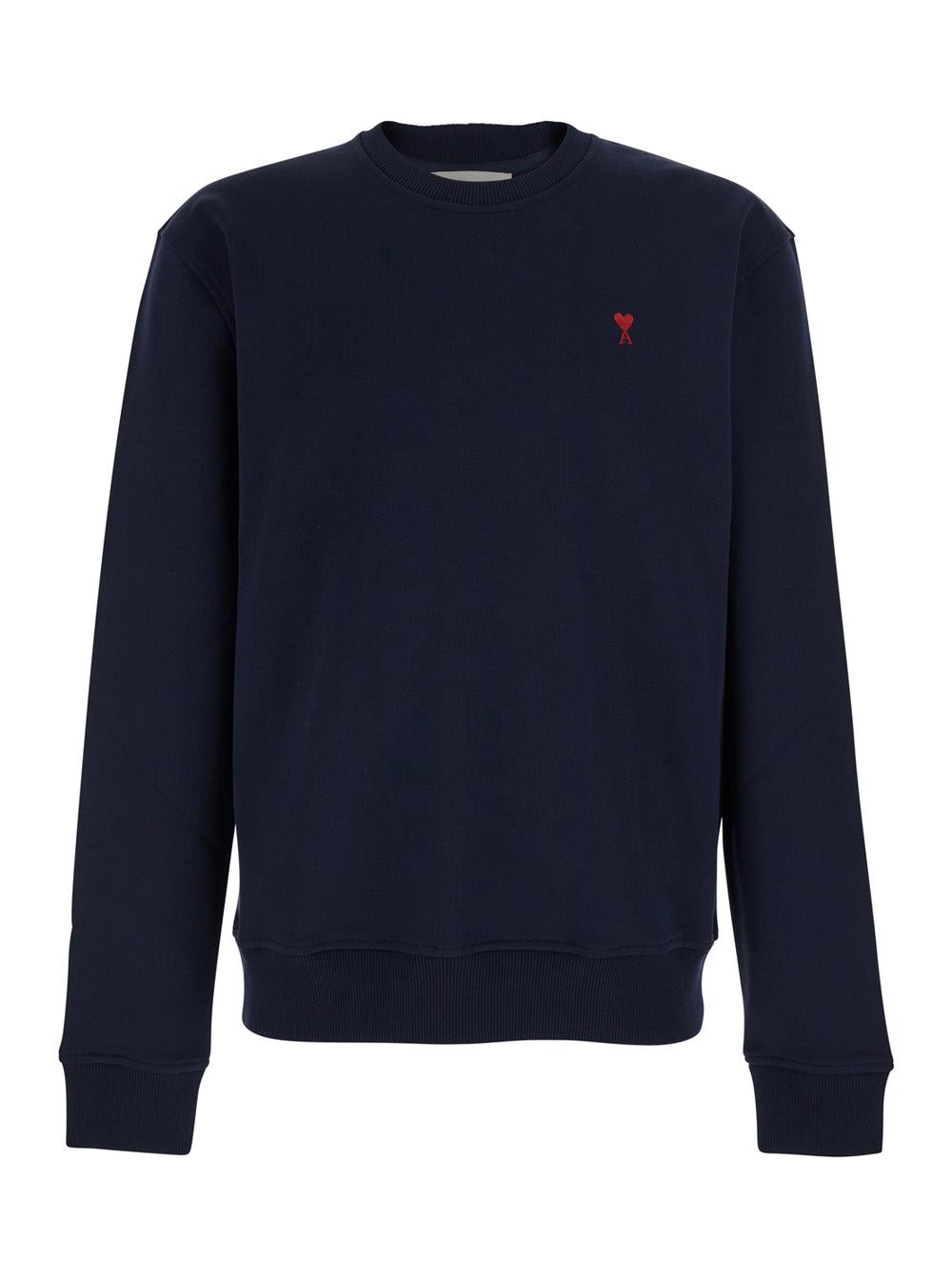 Ami Paris Men Blue Sweatshirt With Ami De Coeur Logo On The Front In Cotton For Men