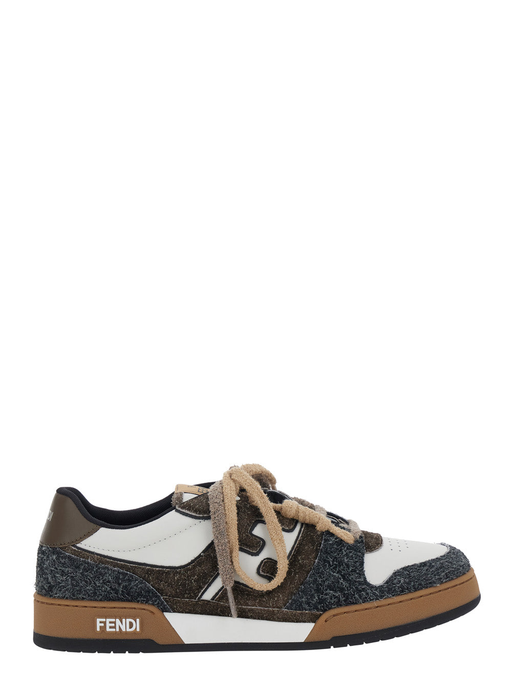 Fendi Men Sneakers 'Match Suede' Brown With Suede Leather Details