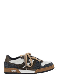 Fendi Men Sneakers 'Match Suede' Brown With Suede Leather Details