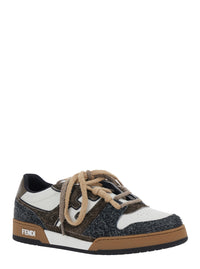 Fendi Men Sneakers 'Match Suede' Brown With Suede Leather Details