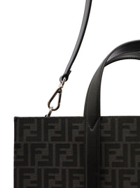 Fendi Men Shopper In Tech Fabric Jacquard Ff Fendi Man